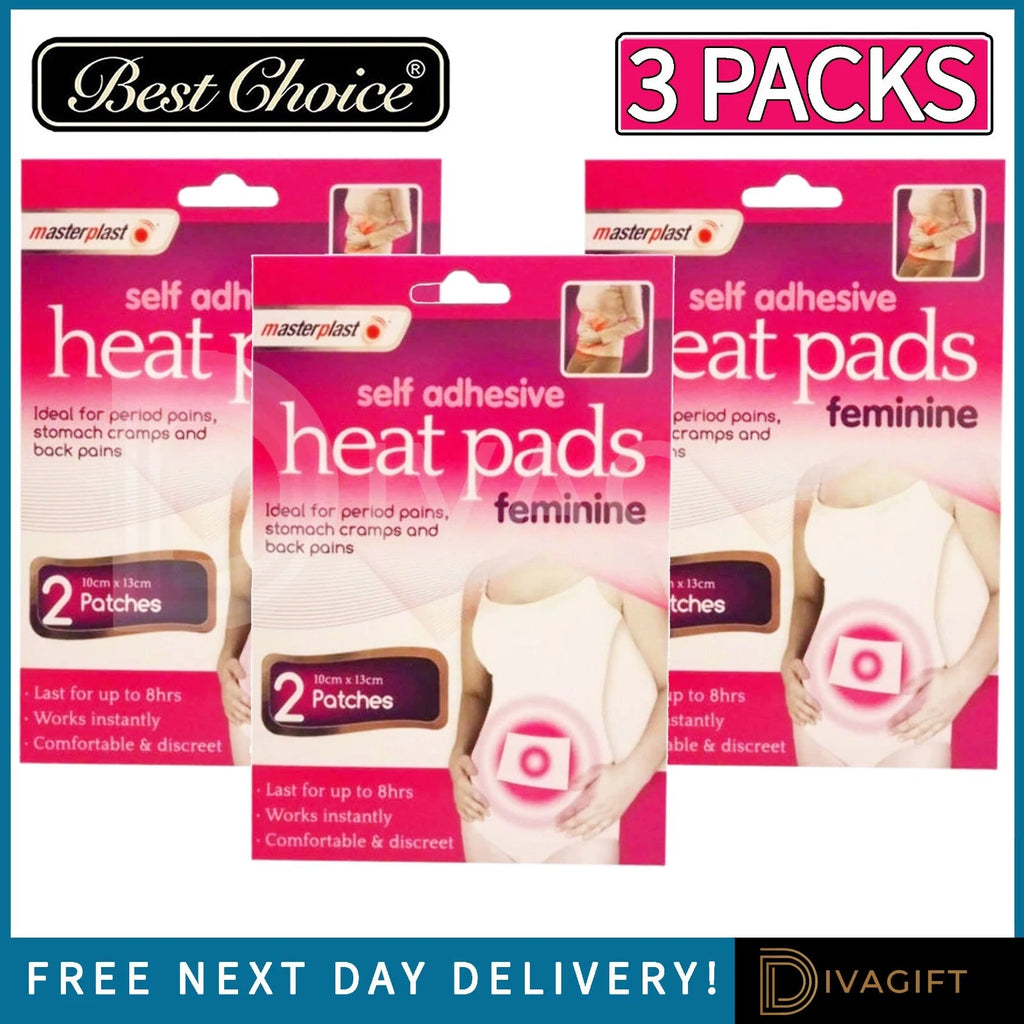 Pack Of 5 Masterplast Self Adhesive Heat Pads Feminine 2 Patches