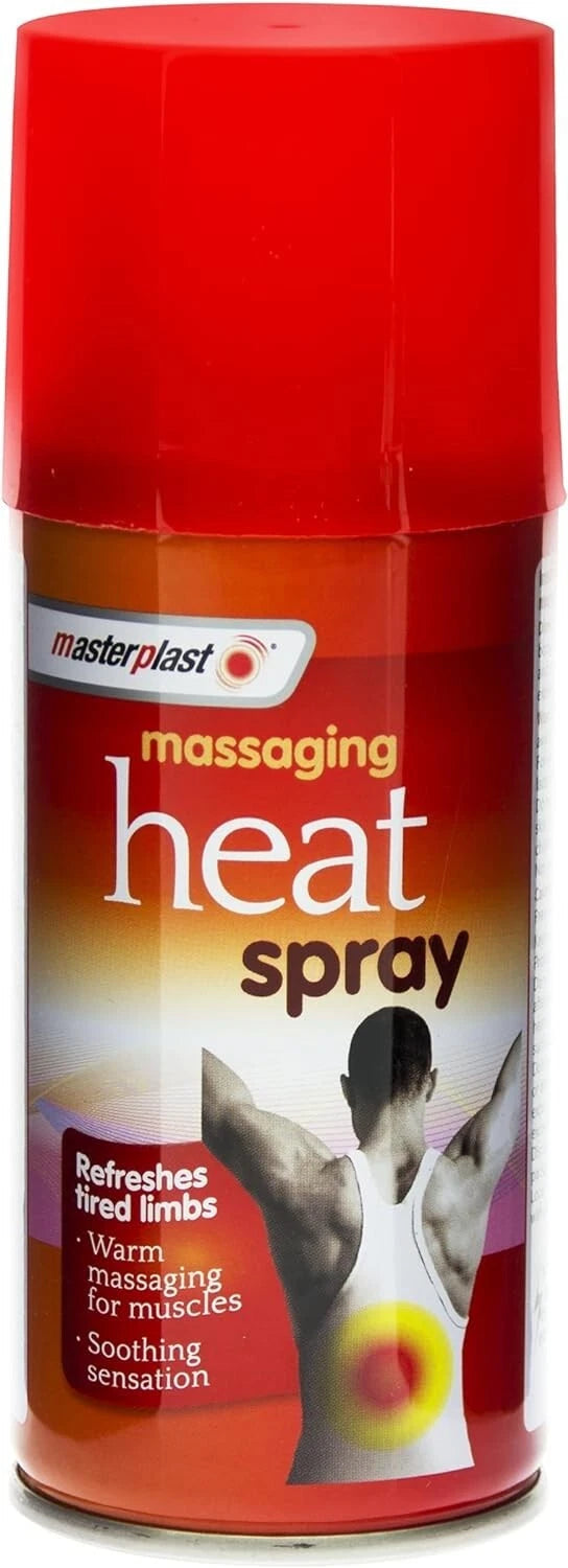 Pack Of 12 MasterPlast Heat Massaging Spray 125ml